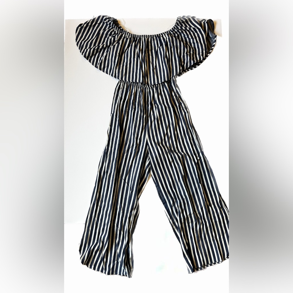 Navy Strip Jumpsuit